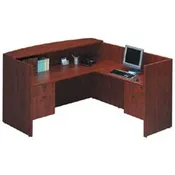 Cherry Reception Desk with Hanging Files