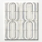 Allure Light, Avalon, Gray, Snow White, White Multi Finish Clovis Marble Mosaic (MYS)