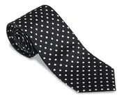 Black/White Windsor Dots Necktie - F710