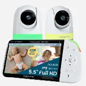 Babysense PRO | 5.5" Non-WiFi Baby Monitor with Split Screen (2-Camera)