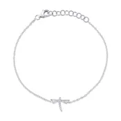 0.03Ct Diamond Dragonfly Matte Bracelet Sc55025142