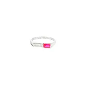 10k White Gold Ruby Geometric Women's Ring