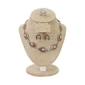 #185-1(LN) Combination Jewelry Display Bust for Necklace, Ring, and Earring