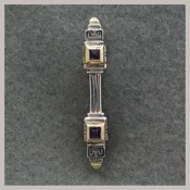Amethyst 925/18k Bar Pin