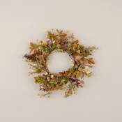 12" FALL BERRY & PUMPKIN CANDLE RING