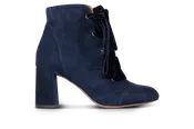 Chloe Velvet Lace-up Ankle Boots