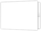 White Recycled Smooth 80lb 11 1/2 x 9 Two Pocket Landscape Folders with 4 Inch Pockets