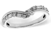 14 Karat White Gold Diamond Enhancer Ring