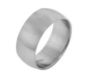 10mm Wide Mens Titanium Brushed Satin Wedding Band Ring