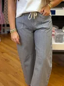 Afternoon Out Pants - Navy and White