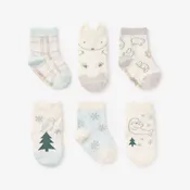 Arctic Non Slip Baby Socks 6 PK