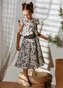 Abel & Lula - Girl Printed Midi Skirt and Top Set