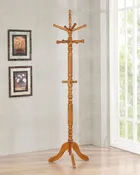 Achelle 11 Hook Freestanding Coat Rack Hanger Golden Brown
