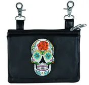 5740.00 Black Leather Ladies Clip on Bag