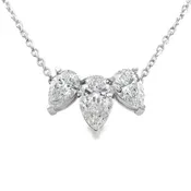 14kt White Gold 3-Stone Lab-Grown Diamond Pendant (4.54ct)