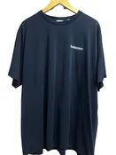 Burberry Navy Embroidered Logo 100% Cotton Size XL Men's Tops