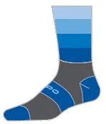 Active Compression 15cm Q-Skin Sock - Blue Stripe Fade