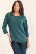ASYMM GOLD BUTTON SWEATSHIRT