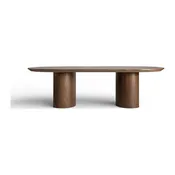 106" San Mateo Oval Caramel Oak Dining Table
