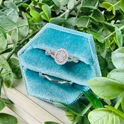 Cluster Oval Wedding Set