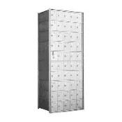 10 Doors High x 5 Doors (49 Tenants) 1600 Series Front-Load Private Distribution Cluster Mailbox in Anodized Aluminum Finish