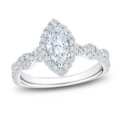 Chosen Certified Marquise-Cut Diamond Halo Engagement Ring 1-1/6 ct tw 14K White Gold