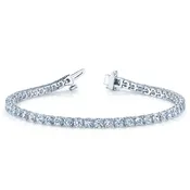 14k Prong Set Round Diamond Tennis Bracelet