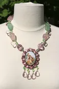Young Lovers - Vintage Brooch and Crystal Necklace