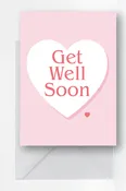 Pink Heart Get Well Soon — M & M Digital Printing