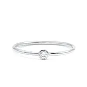 Dainty Bezel Diamond Ring