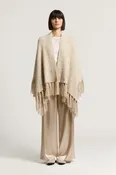 Alpaca and wool cape with sequins