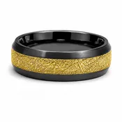 Black Tungsten Band with Carbon Fibre Inlay