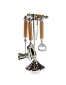 Algarve Leather/Nickel Bar Tool Set