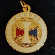 14K Gold 5th Corps Charm