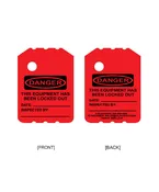 SMLR-LO-0 - 4" Red Laminated Lock Out Scaffold Tag