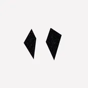 Medium Black Glitter Shard Earrings