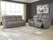 5Z-Relaxation Dual Power Leather Reclining Sofa & Loveseat