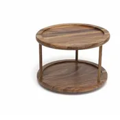 10" Acacia 2 Tier Turntable