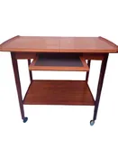 Vintage Teak & Rosewood Bar Cart