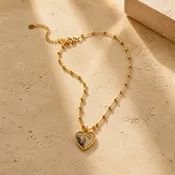2 Tone Heart Necklace