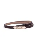 Adjustable Skinny Vegan Leather Belt