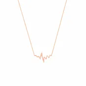14K Gold Heartbeat Necklaces
