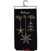 Embroidered dish towel "Believe"