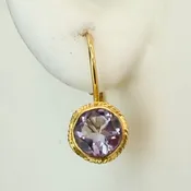 14k Amethyst Birthstone Earrings