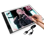 LED Light Tracer Board, Eye Friendly Light Box with USB-C Cable & 2 Magnets (A4/A3)