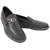 CASADEI 🇮🇹 MEN'S BLACK SOFT LEATHER COMFORT SUMMER LOAFERS