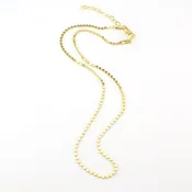 18k Gold Fill 16 Inch Flat Ball 2mm Chain with Extender