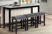 Celeste Theater Bar Table w/3 Stools