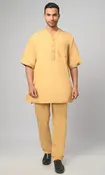 Aabid Modest Muslim Men’s Embroidered Kurta Pajama Set