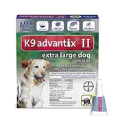 Bayer K9 Advantix II Ticks, Fleas & Mosquitoes Treatment for Extra Large Dogs Over 55lbs